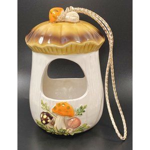 Vintage Merry Mushroom Hanging Planter 8328 Sears Whimsical Kitchen Ceramicware